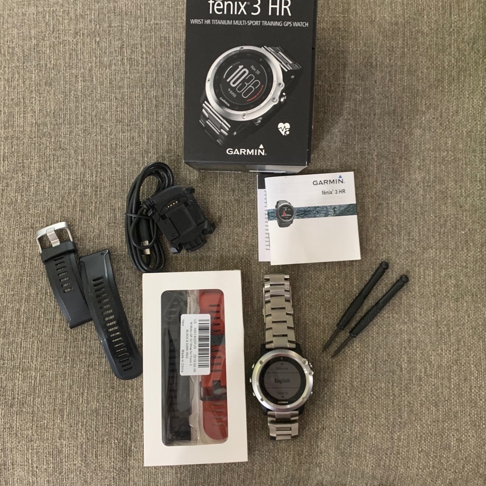 Unisex Garmin Titanium GPS Watch - Picture 2 of 7